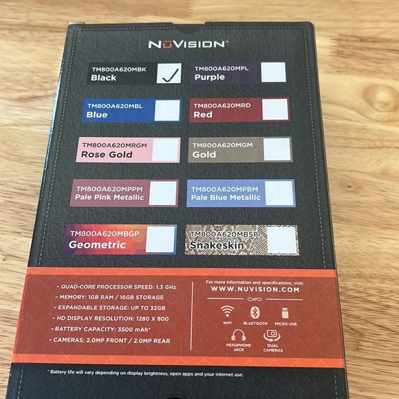 NIB NUVISION 8” TABLET - Picture 4 of 6